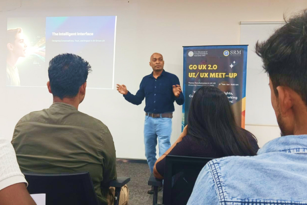 Storytelling for UXers talk at SRM GO UX 2.0 Meetup, February 2026